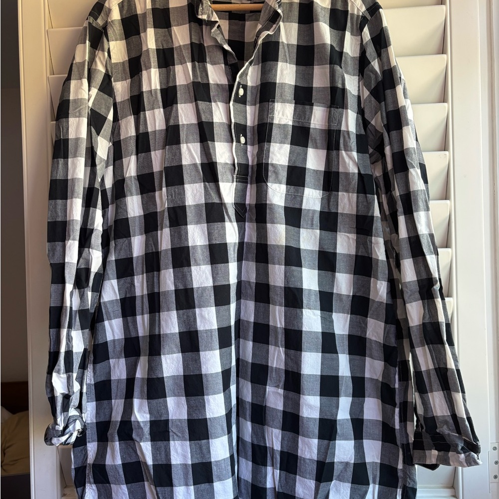 Gitman Brothers Black and White Checkered Tunic